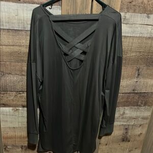 VENUS Olive Green Long Sleeve Top